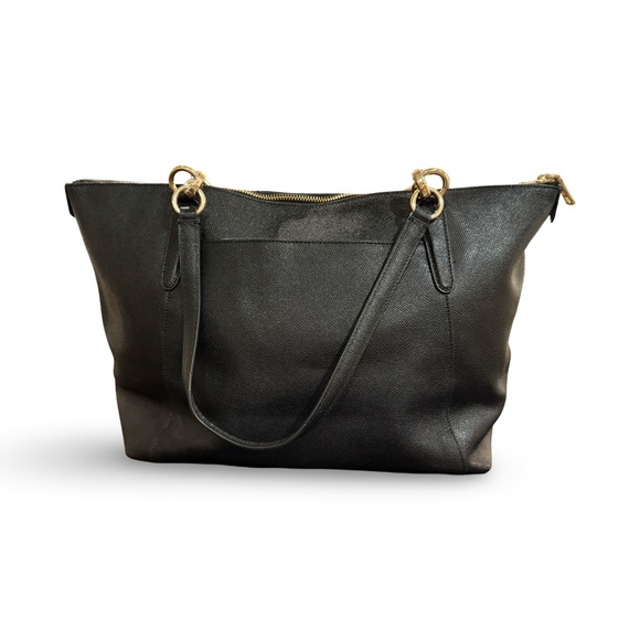 Coach Ava Tote Black Crossgrain Leather Gold Hardware Shoulder Bag F57526 - Picture 2 of 14